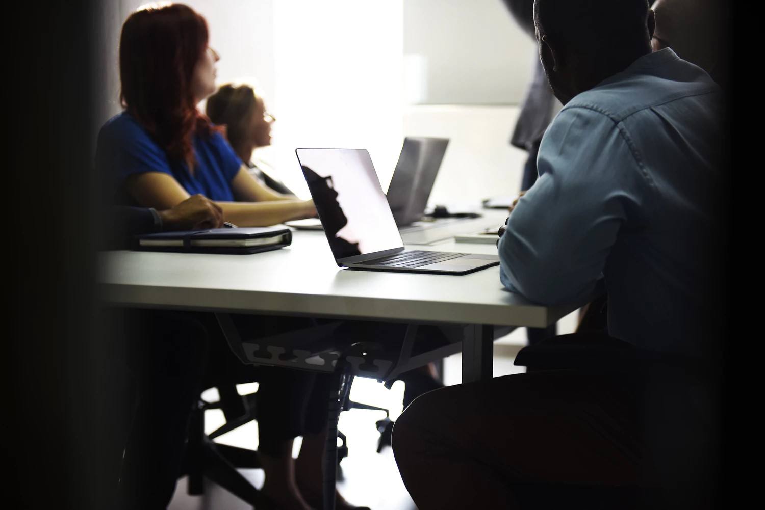 People in a meeting.